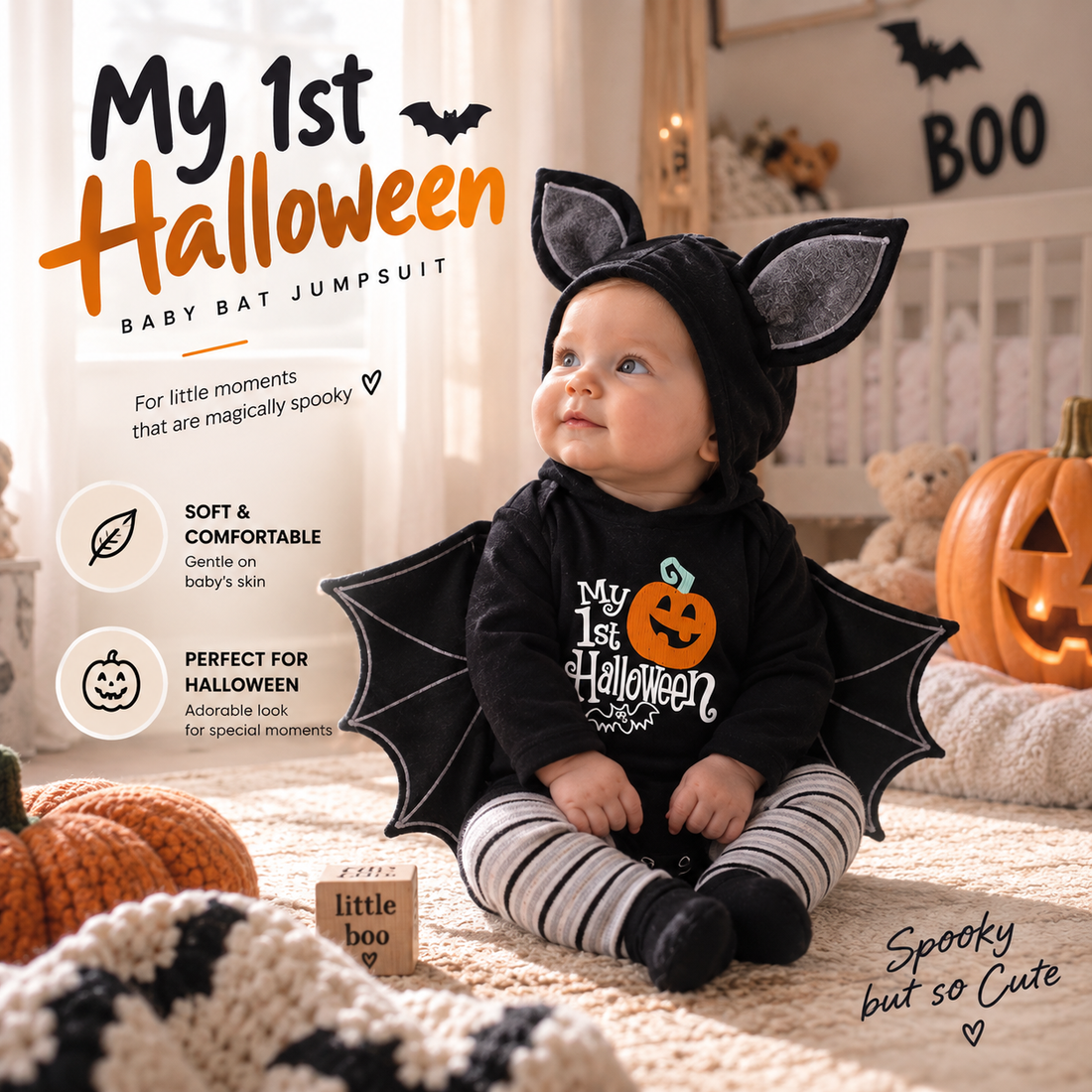 Baby Halloween Bat Costume By Luviko